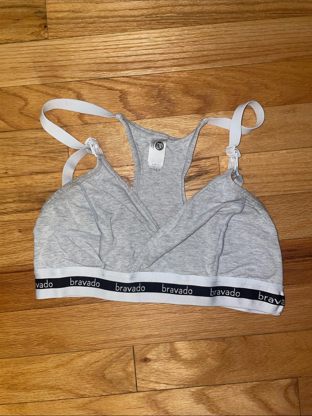 Bravado Light Gray Nursing Bralette with Racerback